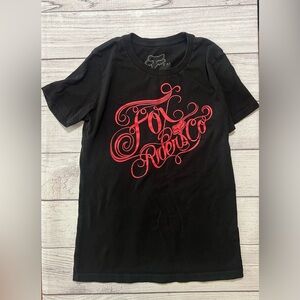 Fox Riders Co Graphic Tee Black/Red Women’s Medium